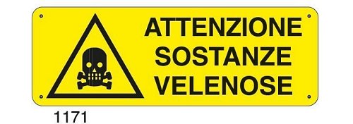 Attenzione sostanze velenose - D - Alluminio 1400x500 mm