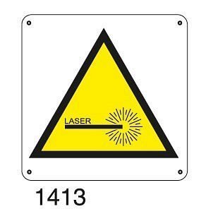 Pericolo raggio laser - C - Alluminio 270x270 mm