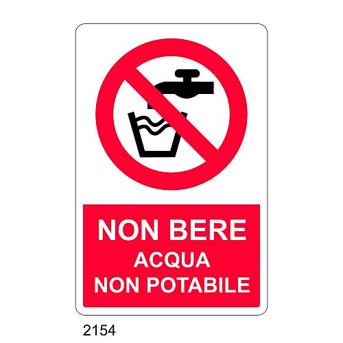 Non bere, acqua non potabile - C - Alluminio 330x500 mm