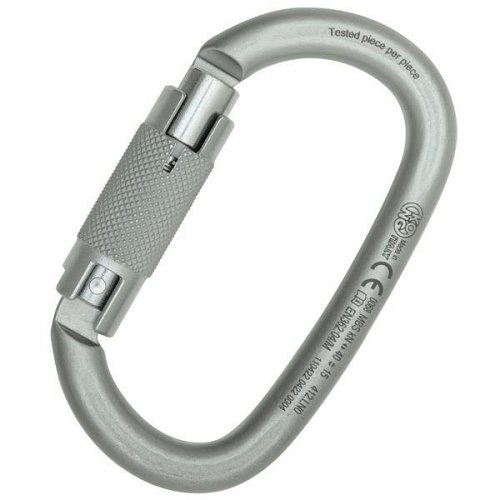 Ovalone Carbon Auto Block Kong - Connettore acciaio con ghiera autobloccante – 40 kN