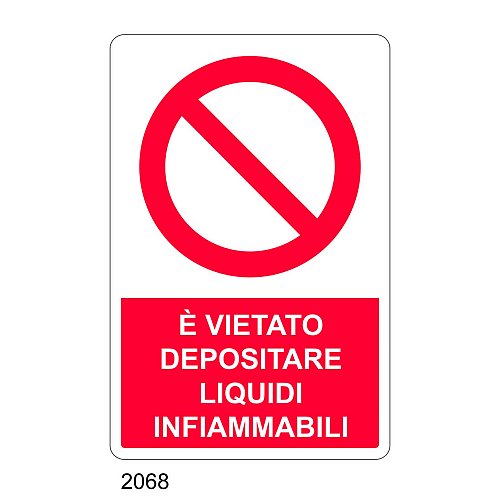 E' vietato depositare liquidi infiammabili - C - Alluminio 330x500 mm