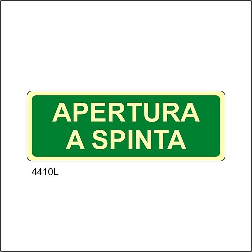 Apertura a spinta luminescente - A - Alluminio Luminescente - 350x125 mm