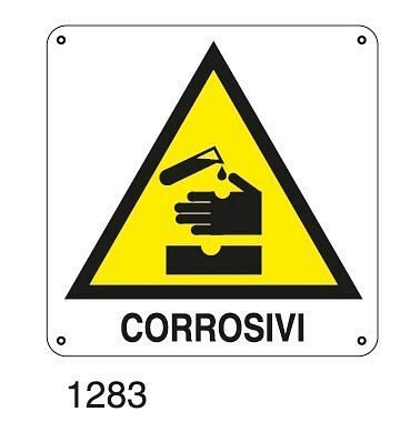 Corrosivi - A - Alluminio 145x145 mm - Conf 10 pz.