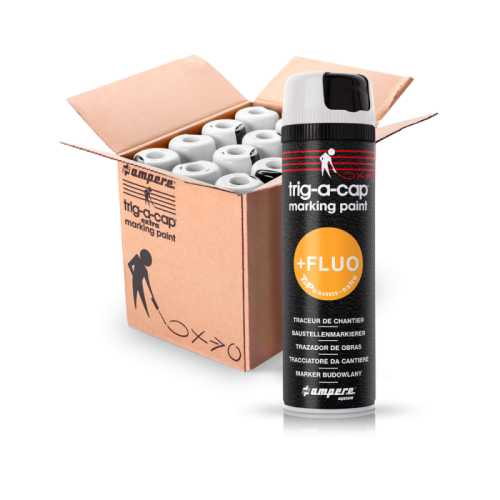 Tracciatore da cantiere TRIG-A-CAP® EXTRA MARKING PAINT - 12 Bombolette - Bianco