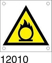 Targhetta bordo macchina "Materiale Comburente" in all. 60x60 mm - conf. 10 pz