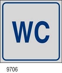 Etichetta adesiva WC 165x165 mm