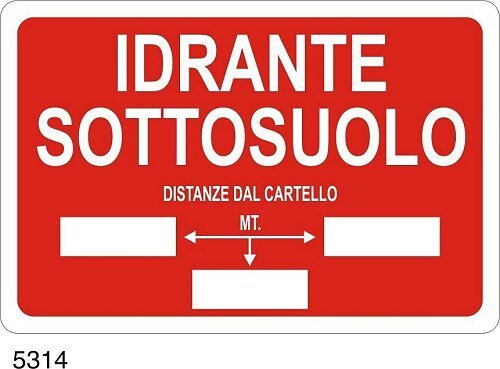 Idrante sottosuolo distanze dal cartello
