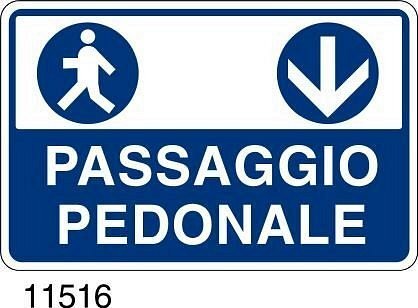 Passaggio Pedonale - B - Alluminio 700x500 mm - conf. 10pz