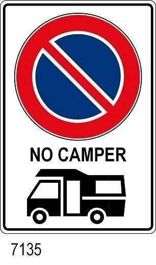 No Camper - B - Alluminio - 400x600 mm