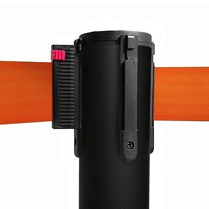 Colonnina Tendilinea Rossa 15 kg con Base Piatta - Colore Arancio