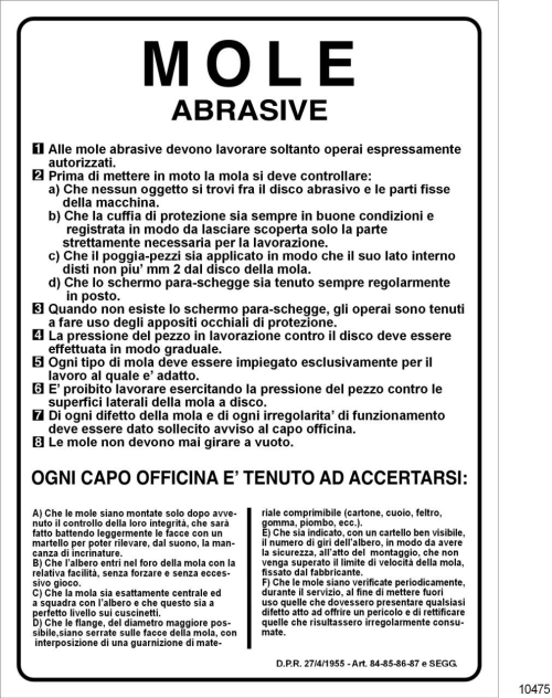Mole abrasive - B - Alluminio - 330x500 mm - Conf 10 pz