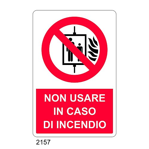 Non usare in caso di incendio - C - Alluminio 330x500 mm