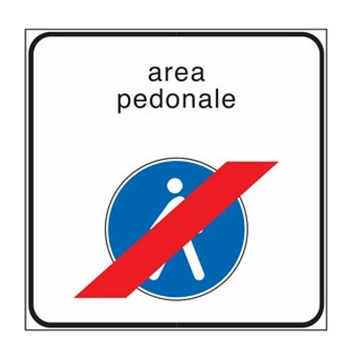 Fine area pedonale - B - Alluminio CL.1 60cm