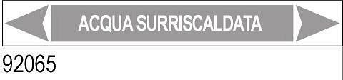 Acqua surriscaldata - etichetta - A - PVC adesivo - 175x30 mm