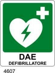 DAE defibrillatore - A - Alluminio 120x145 mm - Conf 10 pz.