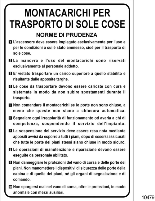 Montacarichi per il trasporto di cose - C - Alluminio -500x700 mm