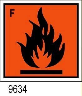 Facilmente Infiammabile - B - 43x43 mm - 30 etichette
