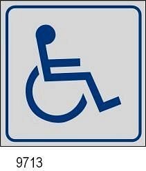 Etichetta adesiva WC disabili 165x165 mm conf. 10pz