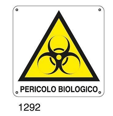 Pericolo biologico - B - PVC adesivo 220x220 mm