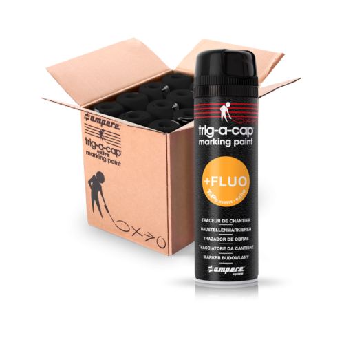 Tracciatore da cantiere TRIG-A-CAP® EXTRA MARKING PAINT - 12 Bombolette - Nero