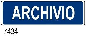 Archivio - A - PVC Adesivo - 350x125 mm