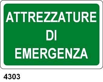 Attrezzature di emergenza - B - Alluminio 500x330 mm
