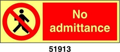 No admittance