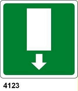 Uscita di emergenza basso - A - Alluminio 120x120 mm