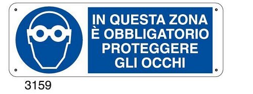 In questa zona è obbligatorio proteggere gli occhi