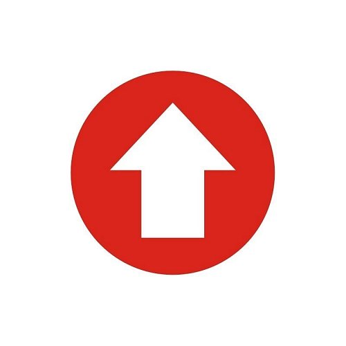 Freccia di indicazione percorso - Rosso