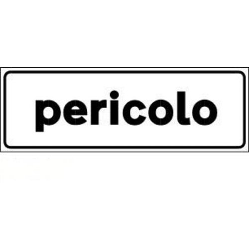 Pericolo - B - Alluminio CL.1 80x27 cm