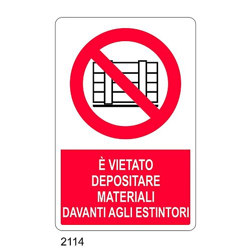 E' vietato depositare materiali davanti agli estintori - E - Alluminio 500x700 mm