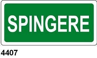 Spingere - A - PVC adesivo 350x125 mm
