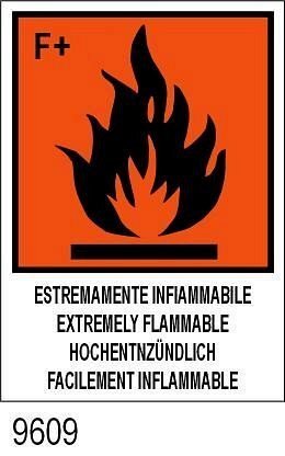 Estremamente Infiammabile - B - 125x175 mm - 10 etichette