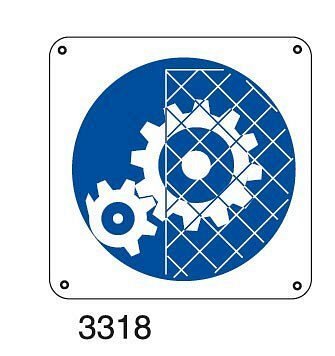 Obbligo controllare che ripari e protezioni siano efficienti - E - Alluminio 665x665 mm