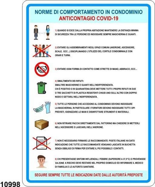 Norme di comportamento in condominio anticontagio Covid-19