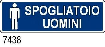 Spogliatoio Uomini - B - Alluminio - 800x250 mm