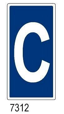 C - Lettera - B - Alluminio - 300x600 mm - Conf 10 pz.
