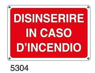 Disinserire in caso di incendio
