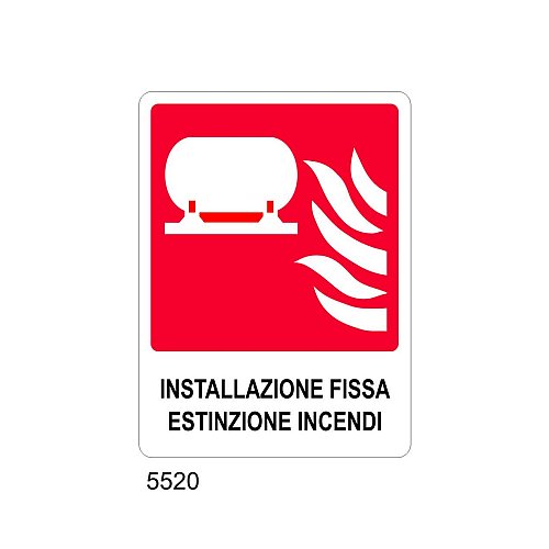 Installazione Fissa Estinzione Incendi - A - Alluminio 120x145 mm - Conf 10 pz.
