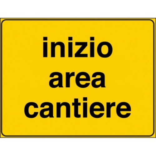Inizio area cantiere - A - Alluminio CL.3 40x60 cm