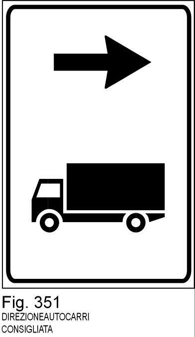 Direzione autocarri consigliata - B - Alluminio CL.2 60x90 cm