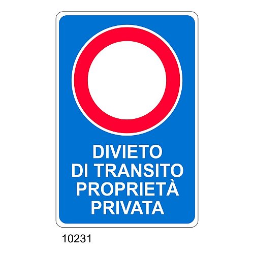 Cartello Divieto di transito proprietà privata