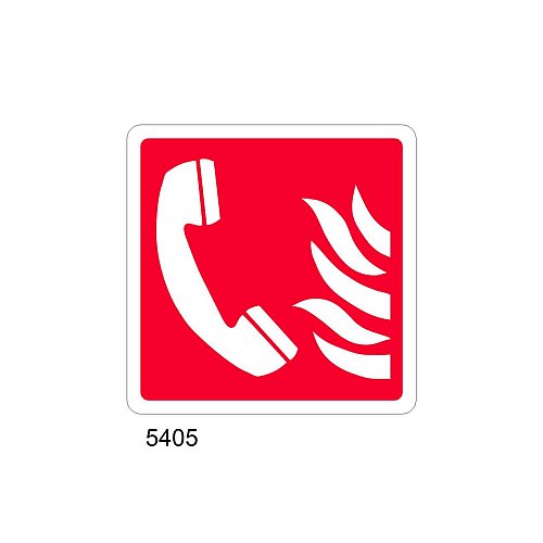 Telefono emergenza antincendio - B - PVC adesivo 160x160 mm