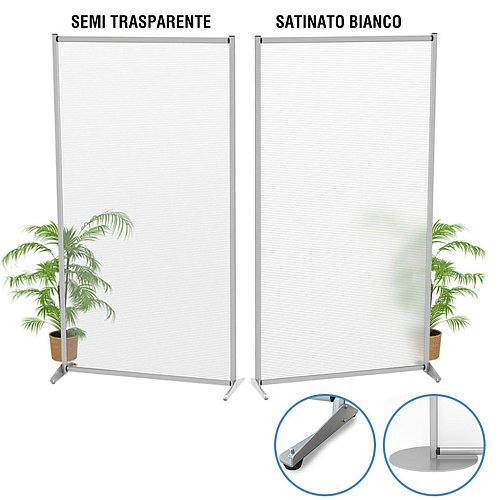 Pannello divisorio autoportante singolo
