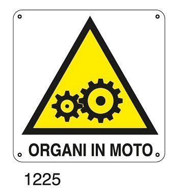 Organi in moto - B - PVC adesivo 220x220 mm - Conf 10 pz.