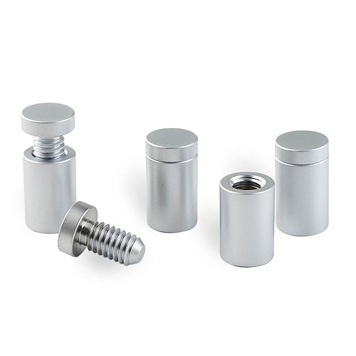 Distanziale in alluminio argento satinato 13×19 mm