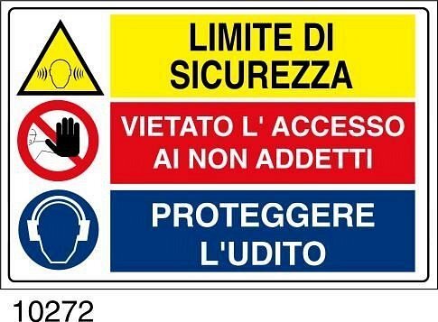 Limite di sicurezza - A - Alluminio - 500x330 mm. - Conf 10 pz