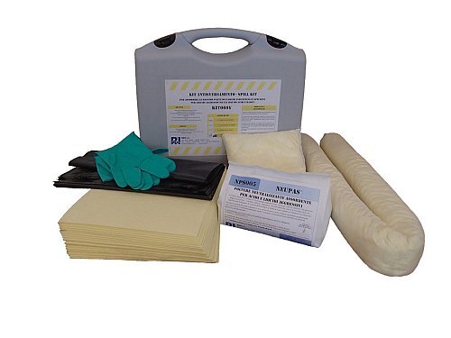 Kit antisversamento per prodotti chimici contenitore valigia PP Lt. 18