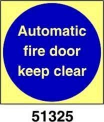 Automatic fire door keep clear - porta tagliafuoco automatica tenersi distanti
